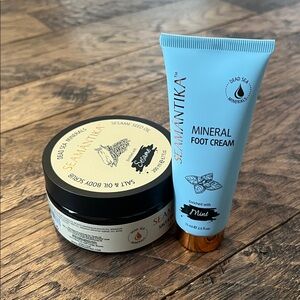 Bundle of Mineral Foot Cream and Salt & Oil Body Scrub